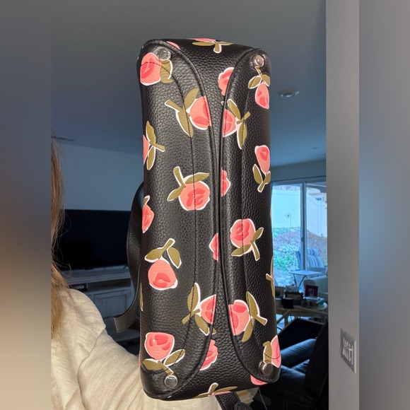 Kate Spade Knott Ditsy Rose Medium Embossed Leather Satchel - Picture 9 of 17